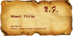 Német Fülöp névjegykártya